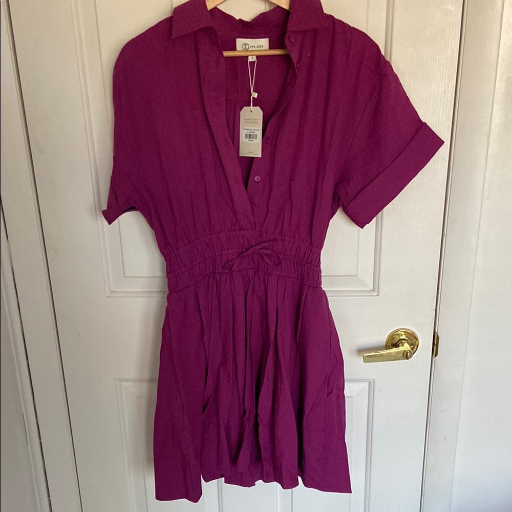 NWT Campbell dress in dark pink